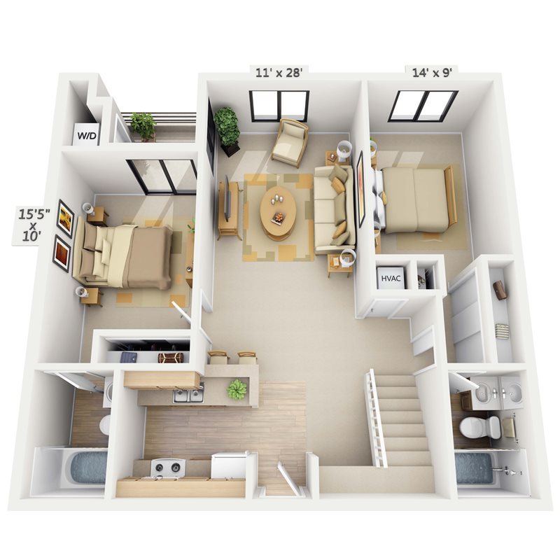 Shoreline Loft Floor Plan 5